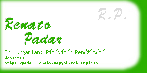 renato padar business card